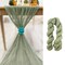 Wrapables 10Ft Bohemian Cheesecloth Gauze Table Runner for Rustic Weddings, Parties, Home Decor, Moss Green